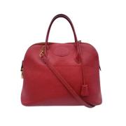 Pre-owned Leather handbags Hermès Vintage , Red , Dames