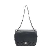 Pre-owned Leather chanel-bags Chanel Vintage , Black , Dames