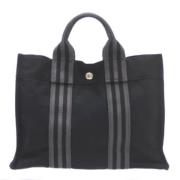 Pre-owned Canvas totes Hermès Vintage , Black , Dames