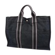 Pre-owned Canvas totes Hermès Vintage , Black , Dames