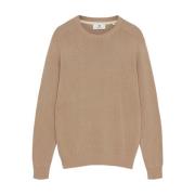 Basis Ronde Hals Pullover Anerkjendt , Beige , Heren