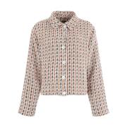 Elegante Blazer in Klassieke Stijl Anna Van Toor , Beige , Dames