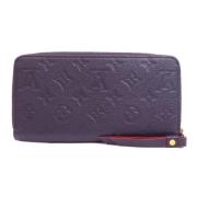 Pre-owned Leather wallets Louis Vuitton Vintage , Blue , Dames