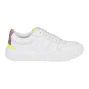 Leren Sneakers Made in Italy Herno , White , Dames