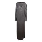 Elegante Grijze Jurk Aw24 Norma Kamali , Gray , Dames