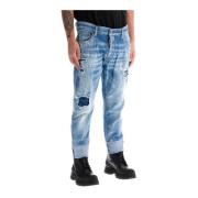 Vernietigde Geknipte Zeemansbroek Dsquared2 , Blue , Heren