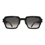 Zonnebril van roestvrij staal met UV-bescherming Mykita , Black , Dame...