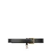 Zwart Leren Logo Riem Accessoires Dolce & Gabbana , Black , Dames