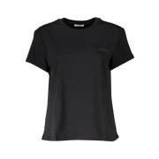 Chique Ronde Hals T-shirt Patrizia Pepe , Black , Dames