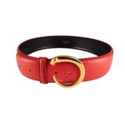 Pre-owned Leather belts Cartier Vintage , Red , Dames