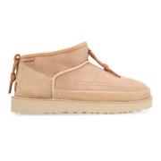 Shearling Suede Mini Laarzen UGG , Beige , Dames