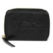 Pre-owned Leather wallets Bvlgari Vintage , Black , Heren