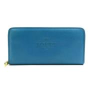 Pre-owned Leather wallets Loewe Pre-owned , Blue , Dames