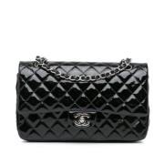 Pre-owned Leather chanel-bags Chanel Vintage , Black , Dames