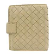 Pre-owned Leather wallets Bottega Veneta Vintage , Beige , Dames