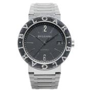 Pre-owned Stainless Steel watches Bvlgari Vintage , Black , Heren