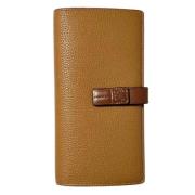 Pre-owned Leather wallets Loewe Pre-owned , Beige , Dames