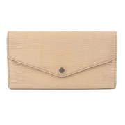 Pre-owned Leather wallets Louis Vuitton Vintage , Beige , Dames