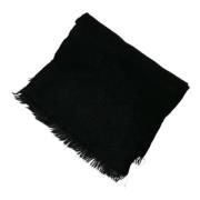 Pre-owned Wool scarves Louis Vuitton Vintage , Black , Heren