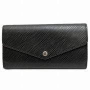 Pre-owned Leather wallets Louis Vuitton Vintage , Black , Dames