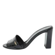 Pre-owned Leather sandals Fendi Vintage , Black , Dames