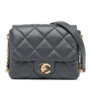 Pre-owned Leather crossbody-bags Chanel Vintage , Gray , Dames