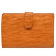 Pre-owned Leather wallets Louis Vuitton Vintage , Orange , Dames