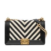 Pre-owned Cotton crossbody-bags Chanel Vintage , Black , Dames