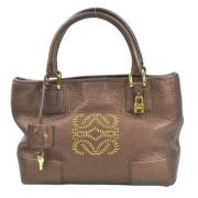 Pre-owned Leather handbags Loewe Pre-owned , Brown , Dames