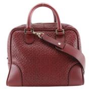 Pre-owned Leather handbags Loewe Pre-owned , Red , Dames