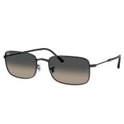 Zwarte metalen zonnebril met grijze lenzen Ray-Ban , Black , Unisex