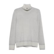 Grijze Sweater Dolcevita Tubico Stijl Drumohr , Gray , Heren