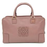 Pre-owned Leather handbags Loewe Pre-owned , Pink , Dames