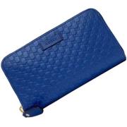 Pre-owned Leather wallets Gucci Vintage , Blue , Unisex