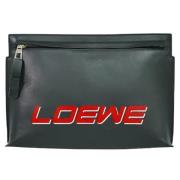 Pre-owned Leather clutches Loewe Pre-owned , Black , Unisex