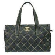 Pre-owned Leather chanel-bags Chanel Vintage , Black , Dames