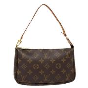 Pre-owned Canvas pouches Louis Vuitton Vintage , Brown , Dames