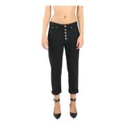 Laagbouw jeans met juweelknoop Dondup , Black , Dames