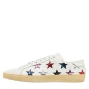 Pre-owned Leather sneakers Yves Saint Laurent Vintage , White , Heren