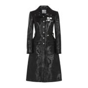 Zwarte Vinyl Trenchcoat Courrèges , Black , Dames