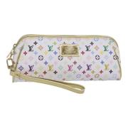 Pre-owned Canvas pouches Louis Vuitton Vintage , White , Dames