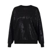 Glanzende lettering katoenen sweatshirt Oversized fit Elisabetta Franc...