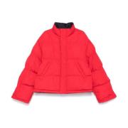 Rode Gewatteerde Jas Balenciaga , Red , Dames