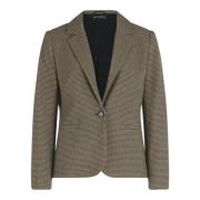 Geblokte wollen blazer met zakken Betty Barclay , Gray , Dames