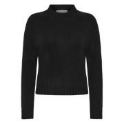 Kasjmier Zwart Crew Neck Sweater Emerson Renaldi , Black , Dames