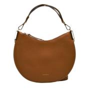 Bruin Leren Dubbele Leren Tas Coccinelle , Brown , Dames