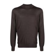 Luxe Wollen Gebreide Kleding Barba , Brown , Heren