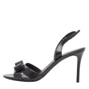 Pre-owned Leather sandals Salvatore Ferragamo Pre-owned , Black , Dame...