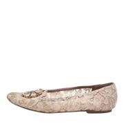 Pre-owned Lace flats Dolce & Gabbana Pre-owned , Purple , Dames