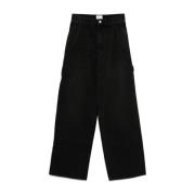 Zwarte Wijde Pijp Jeans met Zakken Isabel Marant Étoile , Black , Dame...